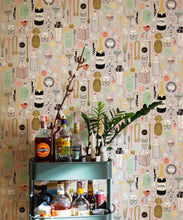 Load image into Gallery viewer, Cocktails Wallpaper • Jacqueline Colley • Neutral • Insitu