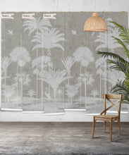 Load image into Gallery viewer, Shadow Palms Wallpaper Mural •Bethany Linz • Palm Tree Mural • Beige • Panels