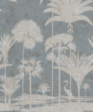 Load image into Gallery viewer, Shadow Palms Wallpaper Mural •Bethany Linz • Palm Tree Mural • Blue • Swatch