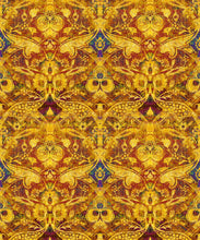 Load image into Gallery viewer, Damask Pomegranate Wallpaper • Golden • Swatch