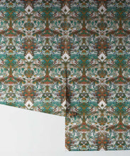 Load image into Gallery viewer, Damask Pomegranate Wallpaper • Pearl • Rolls