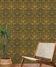 Load image into Gallery viewer, Damask Pomegranate Wallpaper • Quartz • Insitu