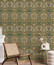 Load image into Gallery viewer, Damask Tulip Wallpaper • Opal • Insitu