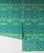 Load image into Gallery viewer, Damask Tulip Wallpaper • Topaz • Rolls