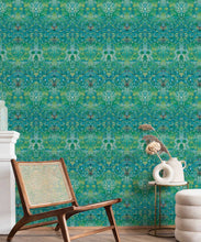 Load image into Gallery viewer, Damask Tulip Wallpaper • Topaz • Insitu