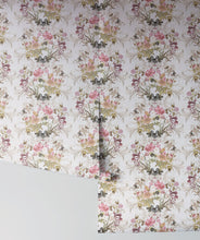 Load image into Gallery viewer, Efflorescence in Gold is a romantic floral wallpaper