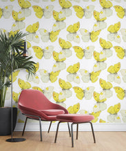 Load image into Gallery viewer, Blended Butterfly Wallpaper • White &amp; Yellow Butterflies Wallpaper • Insitu