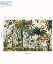 Load image into Gallery viewer, Heritage Jungle Mural • Tropical Jungle Animal Wallpaper • Small Panels