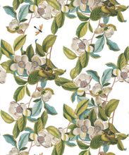 Load image into Gallery viewer, Midsummer Garden Wallpaper • White Floral Wallpaper • Swatch