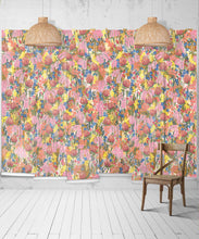 Load image into Gallery viewer, Acacia Wallpaper • Colorful Floral Wallpaper • Tiff Manuell • Abstract Expressionist Wallpaper • Insitu