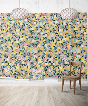 Load image into Gallery viewer, Blossom Wallpaper • Colorful Floral Wallpaper • Tiff Manuell • Abstract Expressionist Wallpaper • Insitu