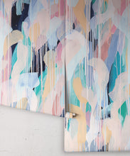 Load image into Gallery viewer, Blue Moon Wallpaper • Colorful Painterly Wallpaper • Tiff Manuell • Abstract Expressionist Wallpaper • Rolls