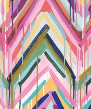 Load image into Gallery viewer, Crossroads Wallpaper • Colorful Painterly Wallpaper • Tiff Manuell • Chevron Wallpaper • Swatch