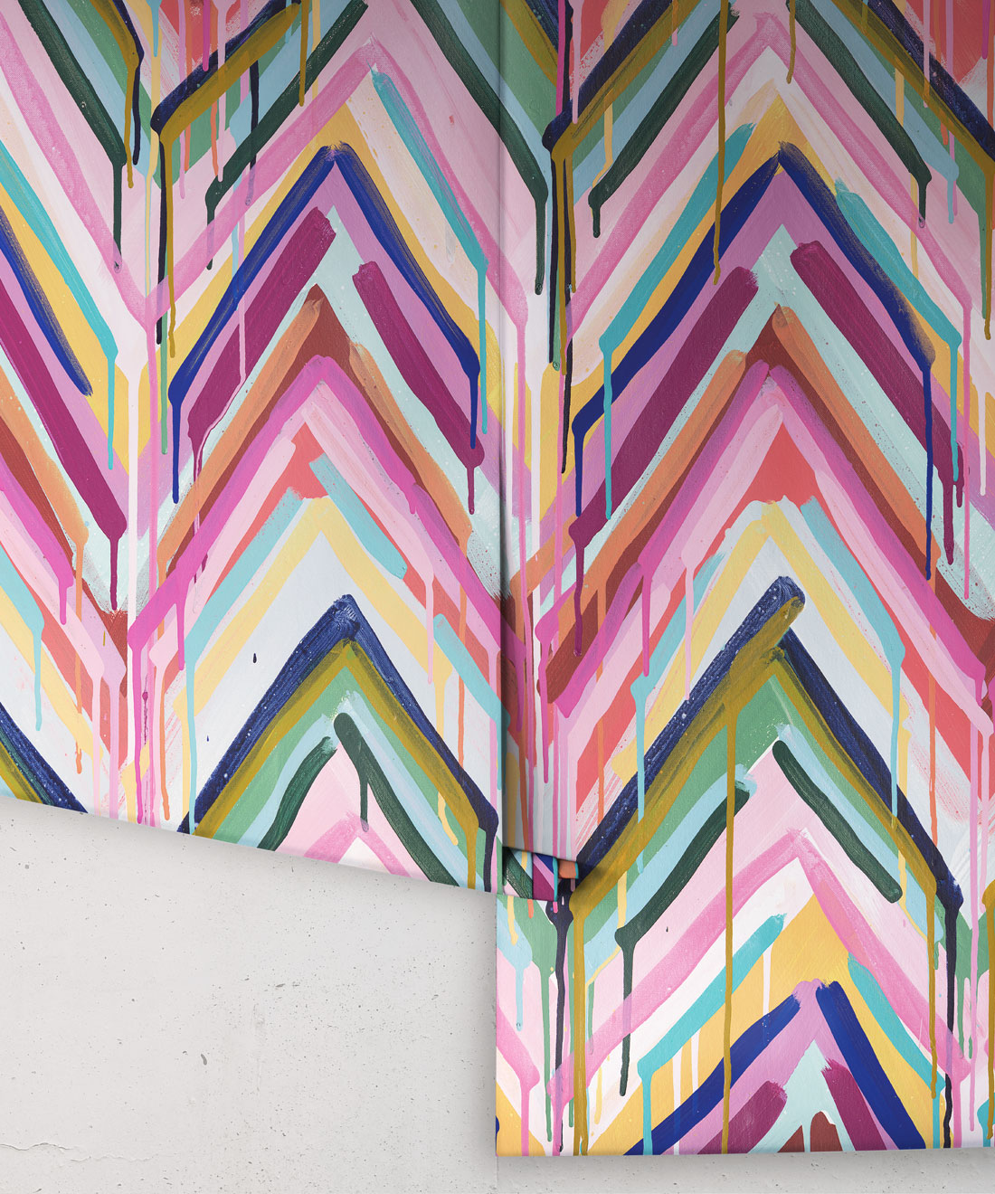 Crossroads Wallpaper • Colorful Painterly Wallpaper • Tiff Manuell • Chevron Wallpaper • Rolls