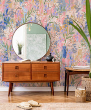 Load image into Gallery viewer, Daphne Wallpaper • Colorful Floral Wallpaper • Tiff Manuell • Abstract Expressionist Wallpaper • Close Up Insitu