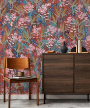 Load image into Gallery viewer, Feels Like Home Wallpaper • Tiff Manuell • Colorful Floral Wallpaper • Insitu With table