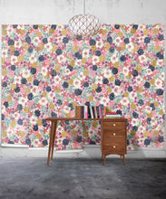 Load image into Gallery viewer, Garden State Wallpaper • Colorful Floral Wallpaper • Tiff Manuell • Abstract Expressionist Wallpaper • wide insitu
