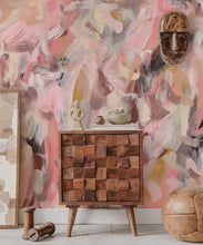 Load image into Gallery viewer, He Said She Said Wallpaper • Tiff Manuell • Abstract Painting Wallpaper • Insitu With table