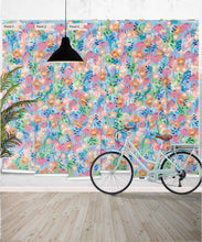 Load image into Gallery viewer, Love Club Wallpaper • Tiff Manuell • Colorful Floral Wallpaper • Insitu With table