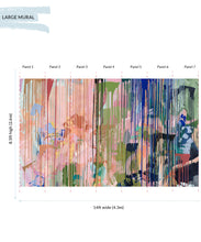 Load image into Gallery viewer, Path Less Travelled Wallpaper Mural • Colorful Painterly Wallpaper • Tiff Manuell • Abstract Expressionist Wallpaper • Large Mural