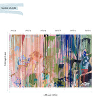 Load image into Gallery viewer, Path Less Travelled Wallpaper Mural • Colorful Painterly Wallpaper • Tiff Manuell • Abstract Expressionist Wallpaper • Small Mural