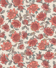 Load image into Gallery viewer, Waratah Wallpaper • Eloise Short • Vintage Floral Wallpaper • Granny Chic Wallpaper • Grandmillennial Style Wallpaper • Parchment • Swatch