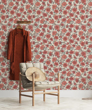 Load image into Gallery viewer, Waratah Wallpaper • Eloise Short • Vintage Floral Wallpaper • Granny Chic Wallpaper • Grandmillennial Style Wallpaper • Parchment • Insitu