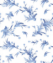 Load image into Gallery viewer, Wattle Wallpaper • Blue &amp; White • Swatch