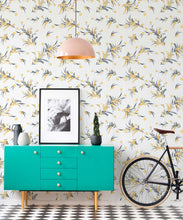 Load image into Gallery viewer, Wattle Wallpaper • White • Insitu