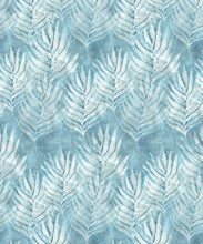 Load image into Gallery viewer, Aqua Shibori Leaf Wallpaper