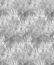 Load image into Gallery viewer, Silver Grey Shibori Leaf Wallpaper