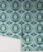 Load image into Gallery viewer, Aztec Suns Wallpaper Sage • Shibori Geometric • Rolls