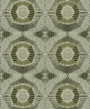 Load image into Gallery viewer, Aztec Suns Wallpaper Olive • Shibori Geometric • Swatch