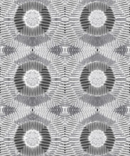 Load image into Gallery viewer, Aztec Suns Wallpaper Gray • Shibori Geometric • Swatch