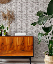 Load image into Gallery viewer, Barre Reversed Wallpaper • Shibori • Char • Insitu