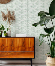 Load image into Gallery viewer, Barre Reversed Wallpaper • Shibori • Hunter • Insitu