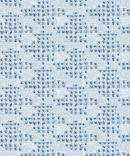 Load image into Gallery viewer, Barre Reversed Wallpaper • Hand Stitched geometric • Shibori • Indigo • Swatch