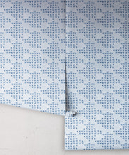 Load image into Gallery viewer, Barre Reversed Wallpaper • Shibori • Indigo • Rolls