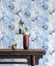 Load image into Gallery viewer, Shibori Birds Wallpaper