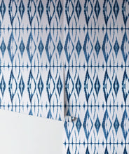 Load image into Gallery viewer, Diamonds Indigo Wallpaper