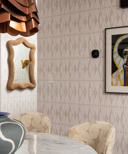 Load image into Gallery viewer, Shibori Diamonds wallpaper • Calm • Neutral Wallpaper • Beige Wallpaper • Geometric Wallpaper • Beth Diana Smith • Dining Room Wallpaper