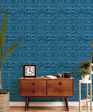 Load image into Gallery viewer, Fold Wallpaper • Shibori • Indigo • Insitu