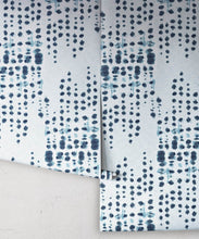 Load image into Gallery viewer, Love Notes Wallpaper • Shibori • Indigo • Rolls