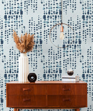 Load image into Gallery viewer, Love Notes Wallpaper • Shibori • Indigo • Insitu