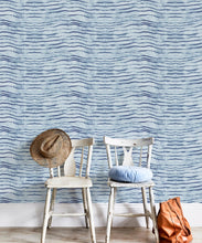 Load image into Gallery viewer, Lyrical Wallpaper • Shibori • Indigo • Insitu