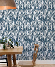 Load image into Gallery viewer, Shibori Paisley Wallpaper • Shibori • Indigo • Insitu