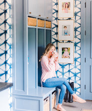 Load image into Gallery viewer, Blue Shibori Star Wallpaper • Milton &amp; King