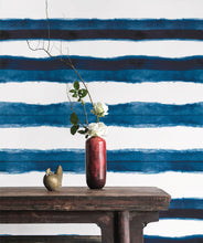 Load image into Gallery viewer, Shibori Stripe Aleutian Blue