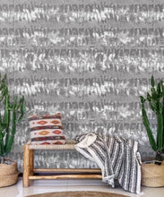 Load image into Gallery viewer, Tae Wallpaper • Shibori • Silver • Insitu