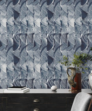 Load image into Gallery viewer, Tassel Fern Wallpaper • Shibori • Indigo • Insitu